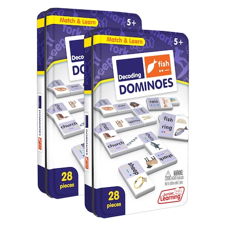 Junior Learning Decoding Match & Learn Dominoes, 2PK JL670